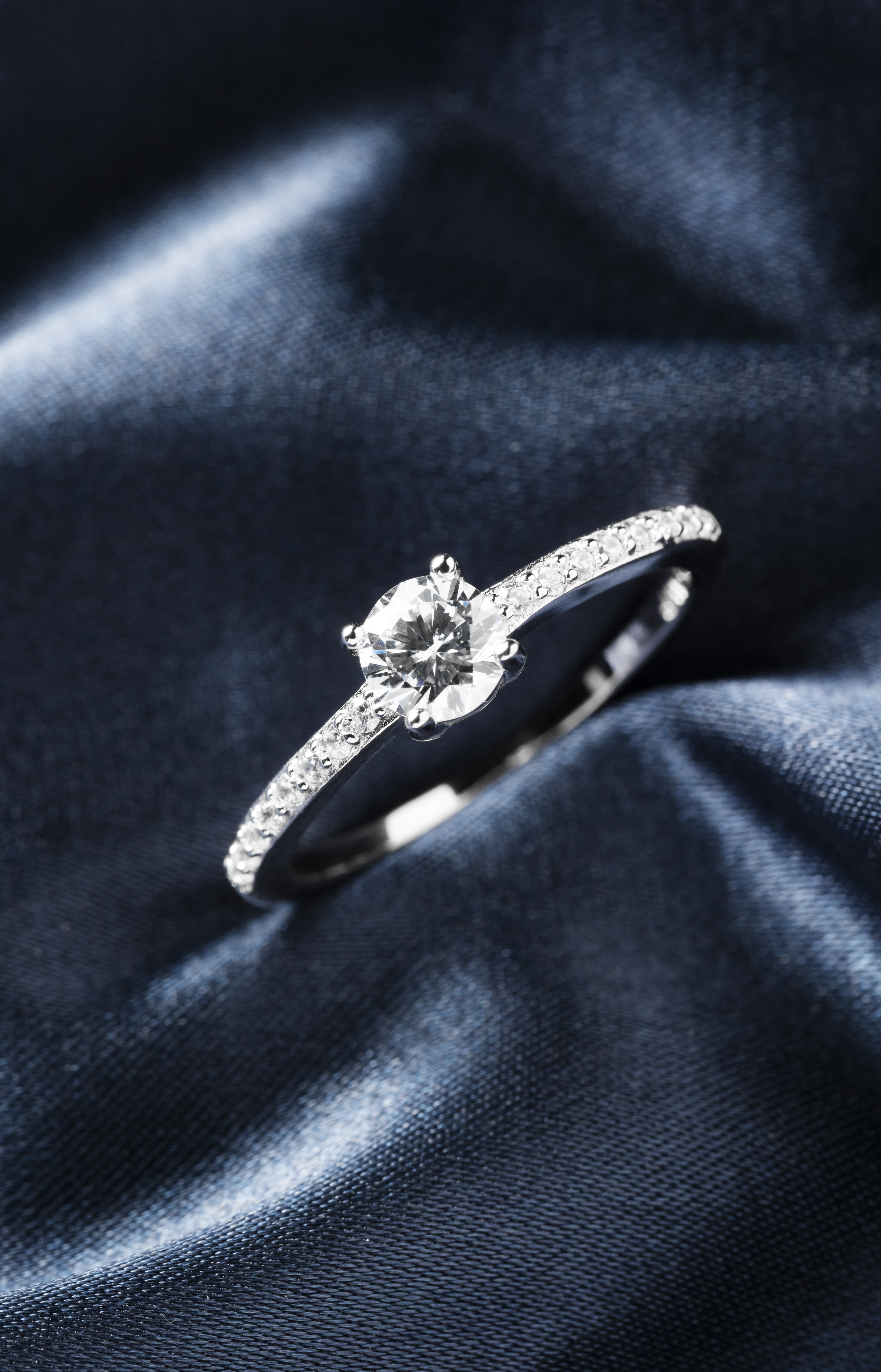 Silver Zircon Love Island Ring Hover